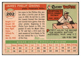 1955 Topps Baseball #202 Jim Owens Phillies VG-EX 480377