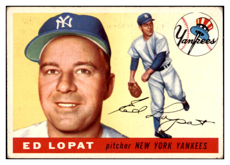 1955 Topps Baseball #109 Eddie Lopat Yankees VG-EX 480399