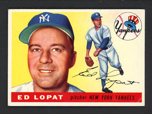 1955 Topps Baseball #109 Eddie Lopat Yankees EX 480409