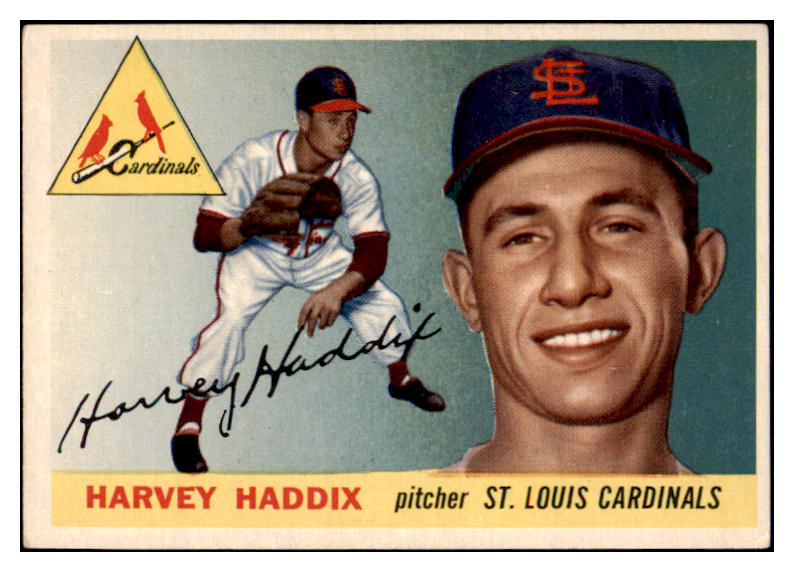 1955 Topps Baseball #043 Harvey Haddix Cardinals EX 480413