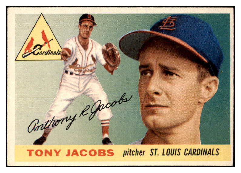 1955 Topps Baseball #183 Tony Jacobs Cardinals EX 480422