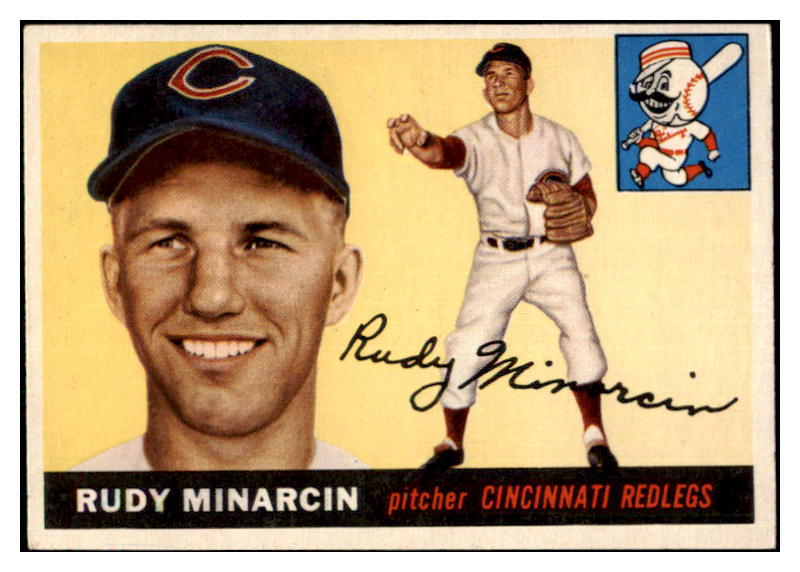 1955 Topps Baseball #174 Rudy Minarcin Reds EX 480423