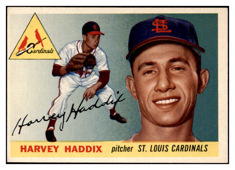 1955 Topps Baseball #043 Harvey Haddix Cardinals EX 480428