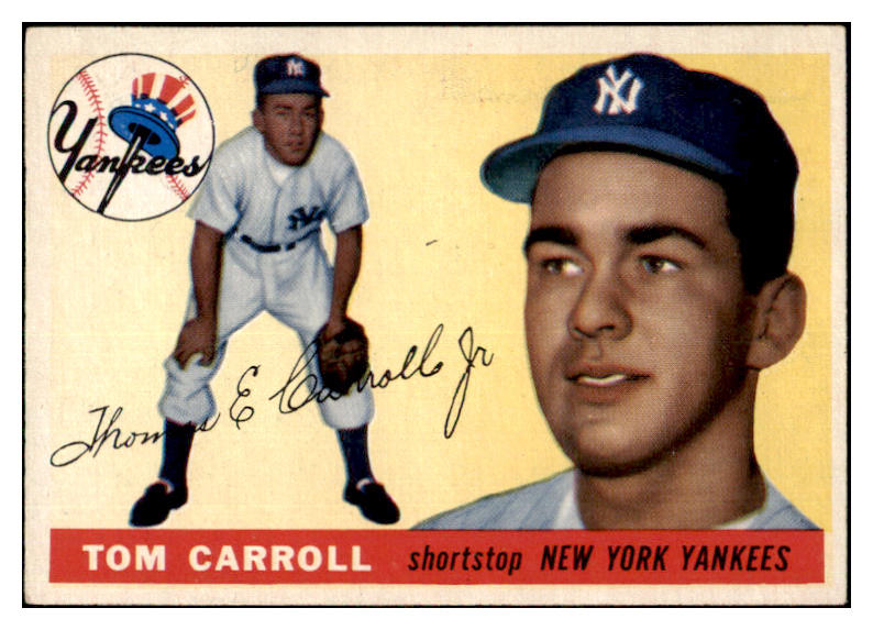 1955 Topps Baseball #158 Tom Carroll Yankees EX 480435