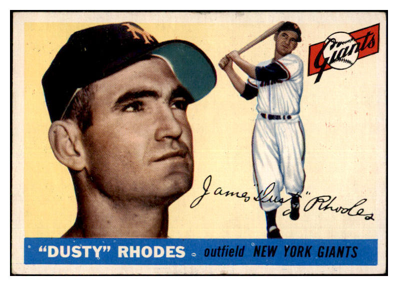 1955 Topps Baseball #001 Dusty Rhodes Giants EX 480437