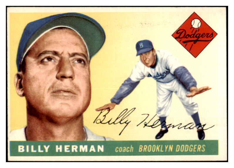 1955 Topps Baseball #019 Billy Herman Dodgers EX-MT 480439