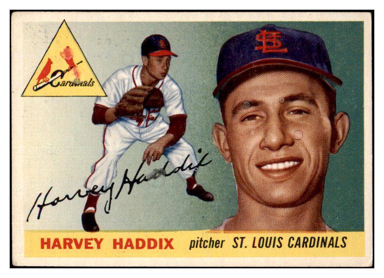 1955 Topps Baseball #043 Harvey Haddix Cardinals EX 480444
