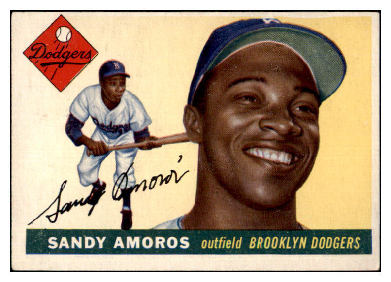 1955 Topps Baseball #075 Sandy Amoros Dodgers EX 480445