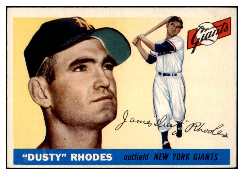 1955 Topps Baseball #001 Dusty Rhodes Giants EX-MT 480455