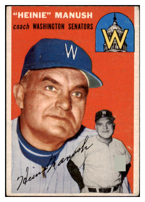 1954 Topps Baseball #187 Heinie Manush Senators VG-EX 480468