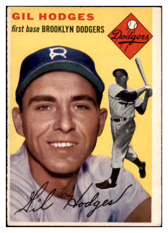 1954 Topps Baseball #102 Gil Hodges Dodgers VG-EX 480469