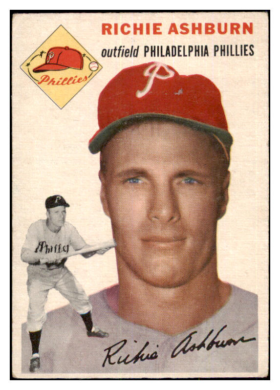 1954 Topps Baseball #045 Richie Ashburn Phillies VG-EX 480472