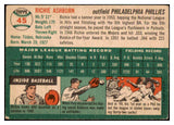 1954 Topps Baseball #045 Richie Ashburn Phillies VG-EX 480472