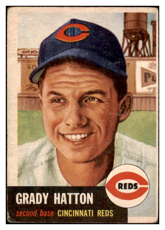 1953 Topps Baseball #045 Grady Hatton Reds VG 480505