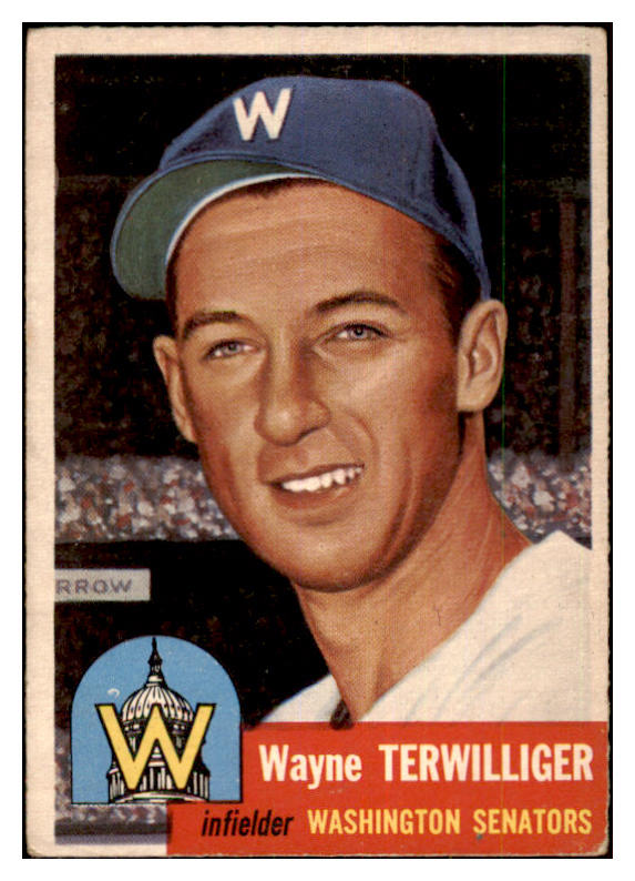 1953 Topps Baseball #159 Wayne Terwilliger Senators VG 480510