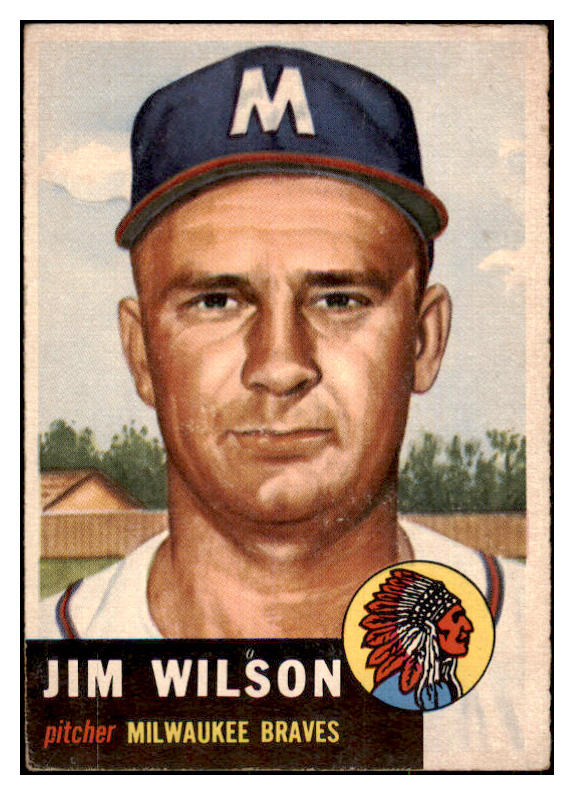 1953 Topps Baseball #208 Jim Wilson Braves VG 480519