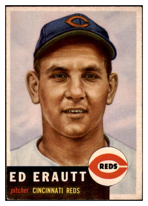 1953 Topps Baseball #226 Ed Erautt Reds VG 480527