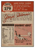 1953 Topps Baseball #279 Joe Coleman A's VG-EX 480530