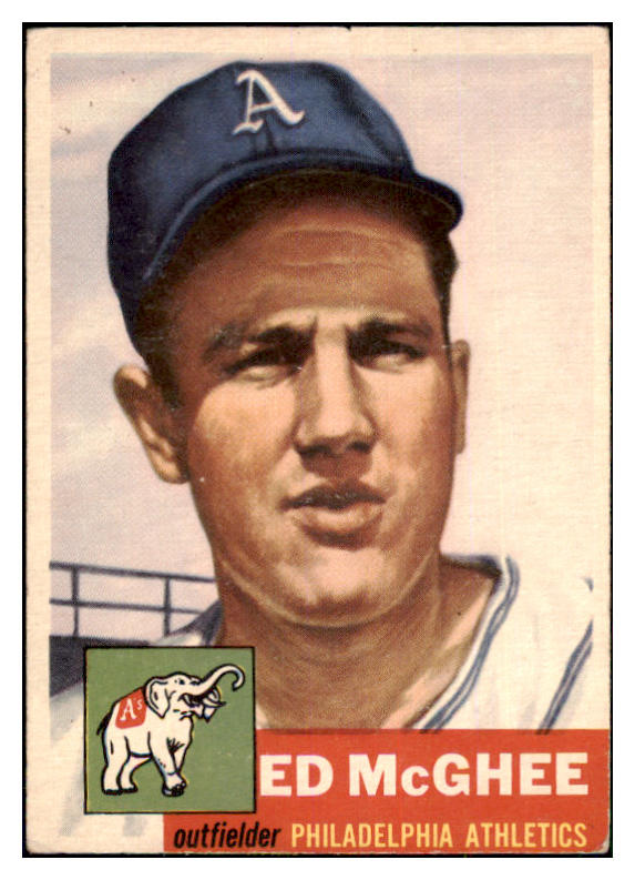 1953 Topps Baseball #195 Ed McGhee A's VG-EX 480548