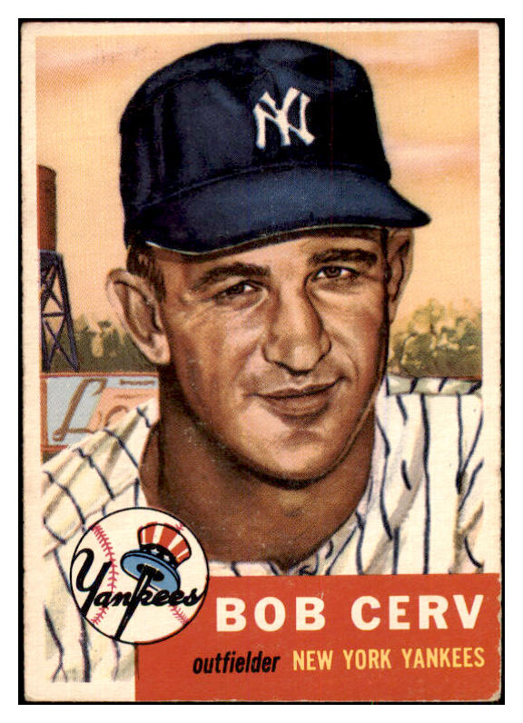 1953 Topps Baseball #210 Bob Cerv Yankees VG-EX 480554