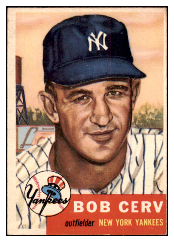 1953 Topps Baseball #210 Bob Cerv Yankees VG-EX 480556