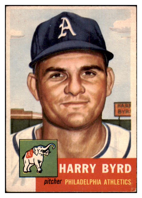 1953 Topps Baseball #131 Harry Byrd A's EX 480562