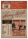 1953 Topps Baseball #131 Harry Byrd A's EX 480562