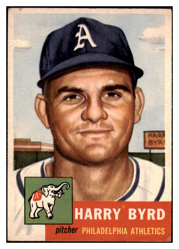 1953 Topps Baseball #131 Harry Byrd A's EX 480563