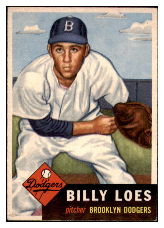 1953 Topps Baseball #174 Billy Loes Dodgers EX 480565