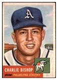 1953 Topps Baseball #186 Charlie Bishop A's EX 480566