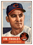 1953 Topps Baseball #187 Jim Fridley Indians EX 480567