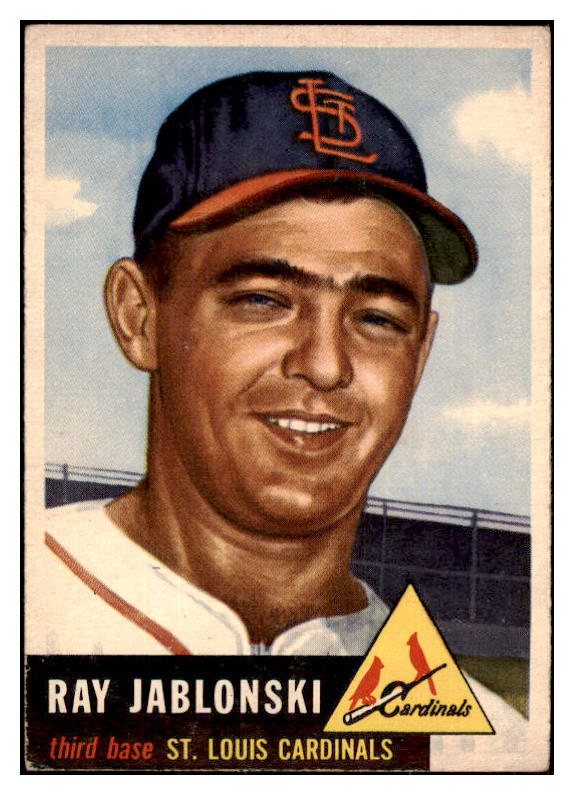 1953 Topps Baseball #189 Ray Jablonski Cardinals EX 480568