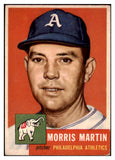 1953 Topps Baseball #227 Morrie Martin A's EX 480571