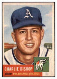 1953 Topps Baseball #186 Charlie Bishop A's EX+/EX-MT 480589