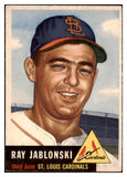 1953 Topps Baseball #189 Ray Jablonski Cardinals EX+/EX-MT 480590