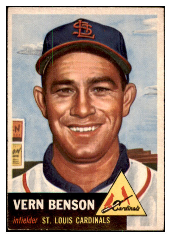 1953 Topps Baseball #205 Vern Benson Cardinals EX+/EX-MT 480592