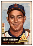 1953 Topps Baseball #205 Vern Benson Cardinals EX+/EX-MT 480592