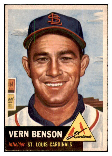 1953 Topps Baseball #205 Vern Benson Cardinals EX+/EX-MT 480592