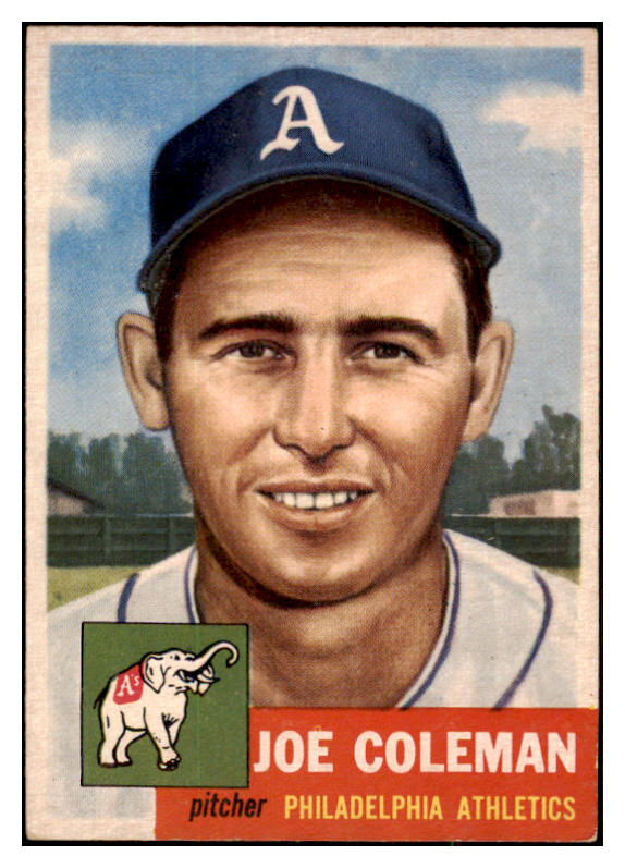1953 Topps Baseball #270 Joe Coleman A's EX-MT 480600