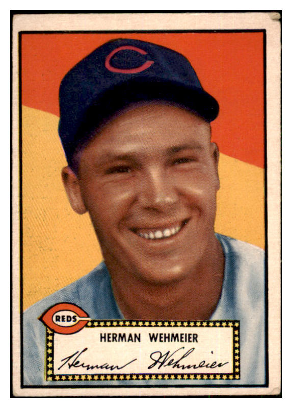 1952 Topps Baseball #080 Herm Wehmeier Reds GD-VG Black 480622