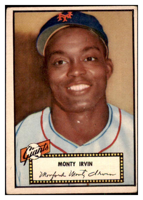 1952 Topps Baseball #026 Monte Irvin Giants VG Black 480627