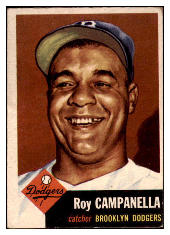 1953 Topps Baseball #027 Roy Campanella Dodgers VG 480646