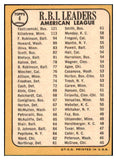 1968 Topps Baseball #004 A.L. RBI Leaders Yastrzemski EX 480661