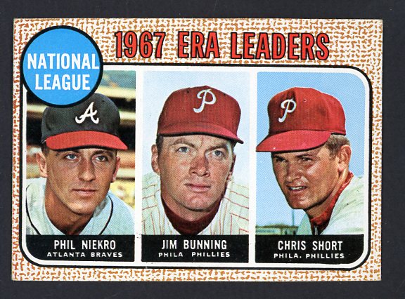 1968 Topps Baseball #007 N.L. ERA Leaders Niekro EX 480665