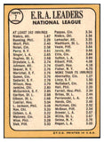 1968 Topps Baseball #007 N.L. ERA Leaders Niekro EX 480665