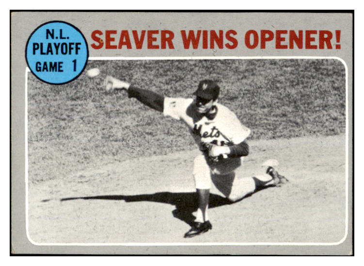 1970 Topps Baseball #195 N.L. Play Offs Game 1 Tom Seaver VG-EX 480847