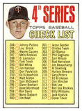 1967 Topps Baseball #278 Checklist 4 Jim Kaat VG-EX 480957