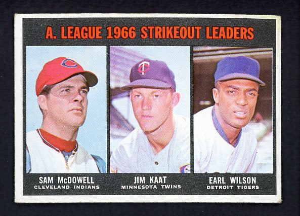 1967 Topps Baseball #237 A.L. Strike Out Leaders Jim Kaat VG-EX 480962