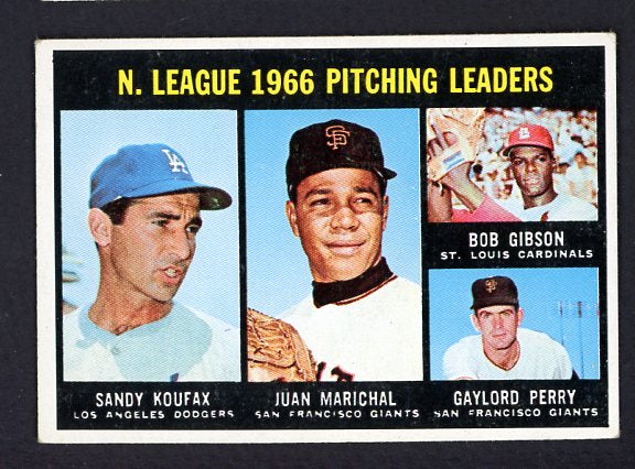 1967 Topps Baseball #236 N.L. Win Leaders Sandy Koufax VG-EX 480964