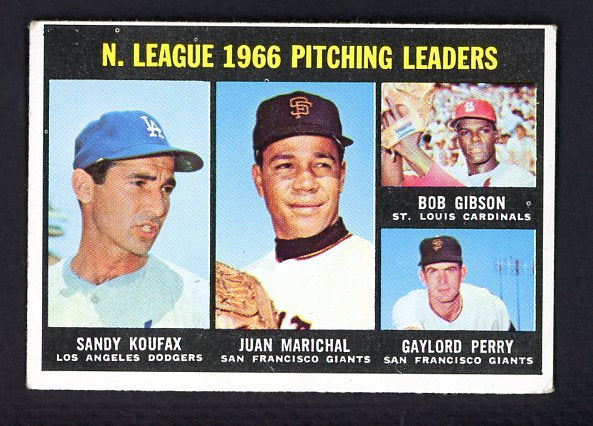 1967 Topps Baseball #236 N.L. Win Leaders Sandy Koufax VG-EX 480965